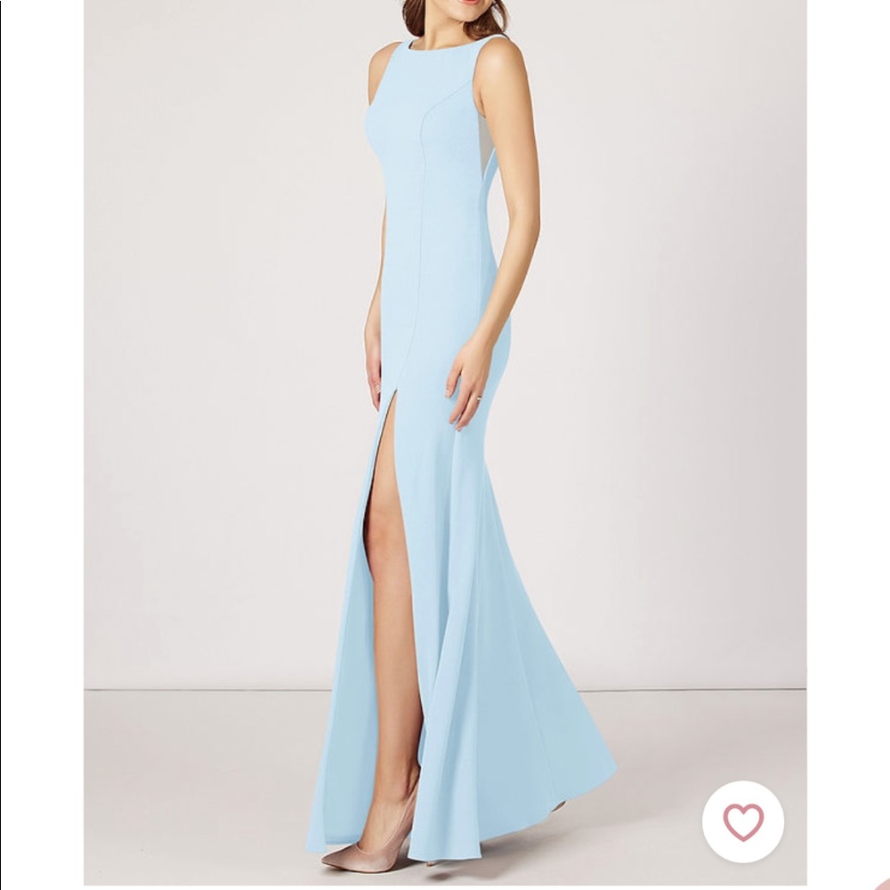 Brand new (never worn) Azazie Rogue bridesmaid dress in sky blue